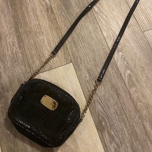 Small Black snakeskin MK Crossbody Bag